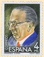 Francisco Alonso, "Maestros de la Zarzuela" stamp series (ill. courtesy Paul van Ouden)