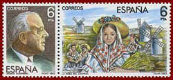 Stamp: Guerrero and 'La rosa del azafran'
