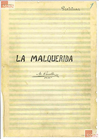 Portada del manuscrito orquestal de Manuel Penella (Archivo SGAE)