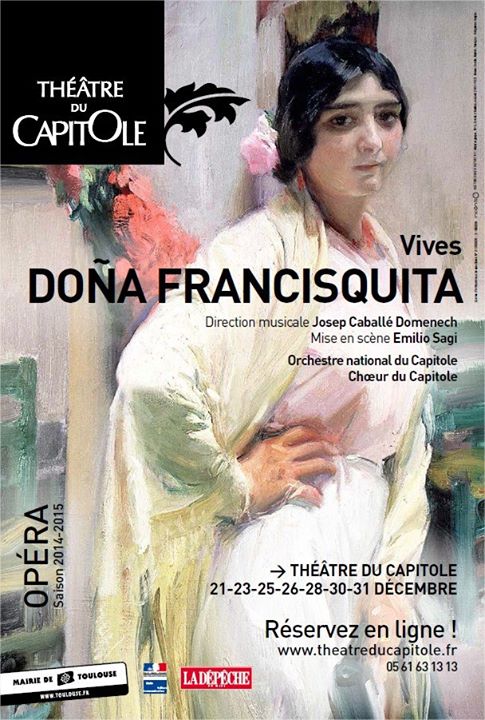 Cartel de Doña Francisquita (Théâtre du Capitole, 2014)