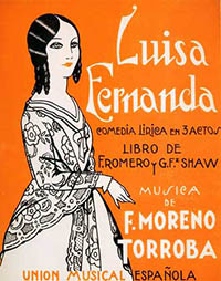 Luisa Fernanda (vocal score cover)