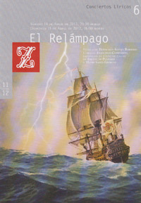 Cartel de El relampago - Teatro de la Zarzuela (2012)