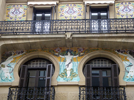 Art nouveau frontage in Donostia